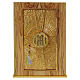 Olive wood altar tabernacle with IHS rays on the door, 40x30x30 cm s1