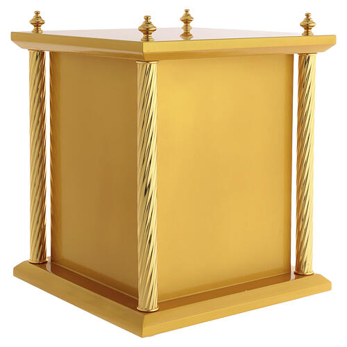 Tabernacolo legno dorato calice ostia IHS con raggi 50x40x40 cm 10