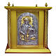 Gilded wood tabernacle with Risen Christ and Sacred Heart decoration, 50x40x40 cm s1