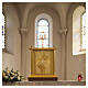 Gilded wood tabernacle with IHS door decoration and rays, 50x40x40 cm s2