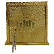 Altar tabernacle IHS in gilded cast bronze with rays, 25x25x25 cm s1
