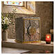 Silvered bronze Catholic tabernacle with gilded IHS-lettered borders, 50x40x40 cm s2