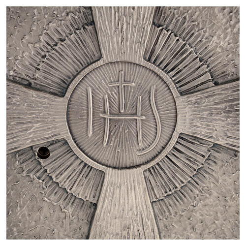 Bronze tabernacle with silver finish, JHS, 8x10x10 in 6