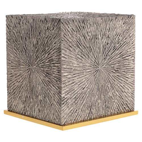 Tabernacle en bronze finition argent JHS 20x25x25 cm 10