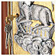 Altartabernakel Agnus Dei aus Mahagoniholz mit zweifarbigem Türmotiv 40x30x30 cm s5
