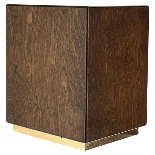 Tabernacolo bicolore e legno 30x25x20 cm porta bronzo decoro calice JHS 9
