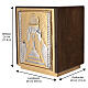 Tabernacolo bicolore e legno 30x25x20 cm porta bronzo decoro calice JHS s3