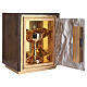 Tabernacolo bicolore e legno 30x25x20 cm porta bronzo decoro calice JHS s5