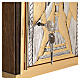 Tabernacolo bicolore e legno 30x25x20 cm porta bronzo decoro calice JHS s7
