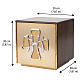 Mini table tabernacle with cross and JHS, 20x20x20 cm s3