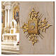 Goldfarbener Aussetzungstabernakel zur Wandmontage mit JHS, 30x25x20 cm s2