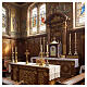 Wood church tabernacle with columns, 68x55x55 cm, door with angels s2