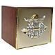 Wood tabernacle with grapes and JHS chalice 20x18x20 cm s1