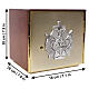 Tabernacolo cassa legno pane e pesci 20x18x20 cm s3