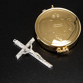 Hostiendosen und Hostienbehälter: Behälter für Reliquiar mit Kreuz