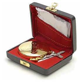 Teche Eucaristiche: Astuccio rigido con teca IHS croce purificatoio Teche Eucaristiche: Astuccio rigido con teca IHS croce purificatoio