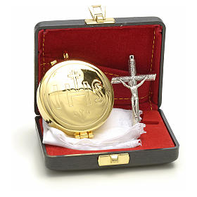 Teche Eucaristiche: Astuccio rigido con teca IHS croce purificatoio Teche Eucaristiche: Astuccio rigido con teca IHS croce purificatoio