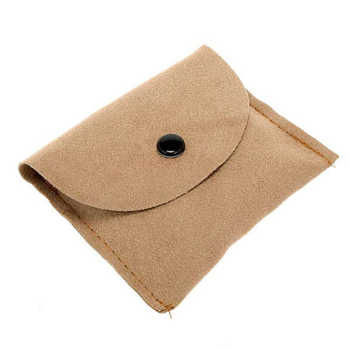Reliquiarsetui Veloursledertasche weich beige 1