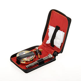 Reliquiarsetui Reissverschluss Kalbleder Reliquiar Guter Hirte s4