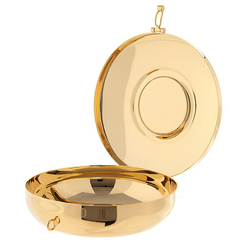 Pyx burse in leather with gold-plated pyx, 12 cm 4