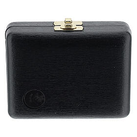 Etui Kreuzchen, steif, mit Reliquiar, aus Leinen s5