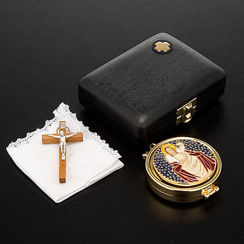 Holyart Pyx case with IHS cross pyx and purificator 