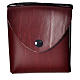 Pyx case in leather, 10 cm, burgundy s1