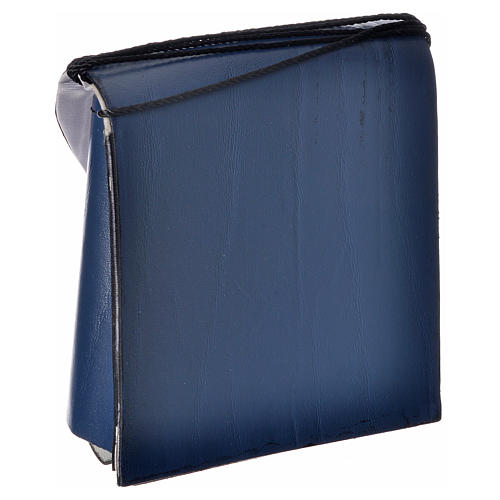 Pyx case in leather, 10 cm, blue 5
