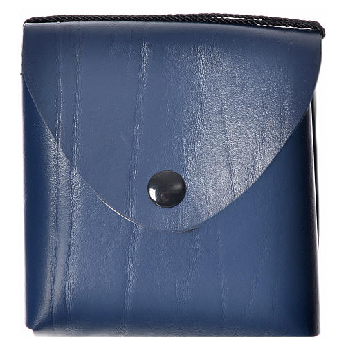 Pyx case in leather, 10 cm, blue 4