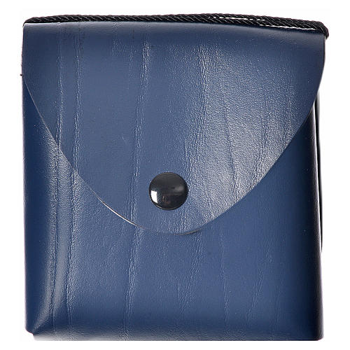 Pyx case in leather, 10 cm, blue 1