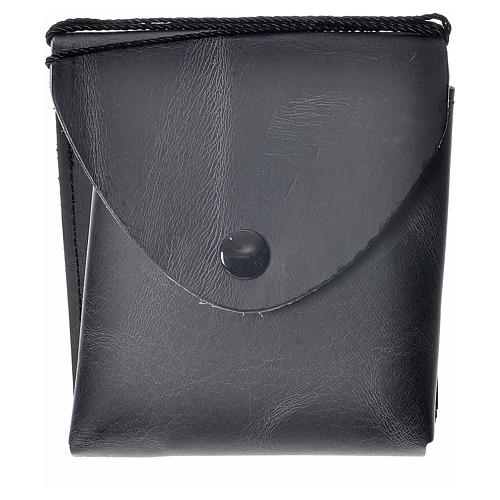 Etui für Reliquiar (10cm) aus schwarzen Leder 1