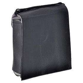 Pyx case in leather, 10 cm, black