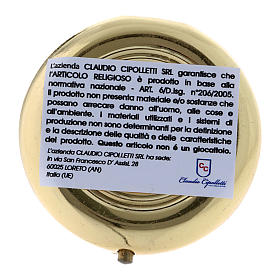 Cyborium Ecce Homo metal płytka aluminium wykończenie złote 5 cm s3