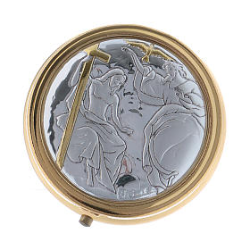 Caixa de hóstias Trinidade em metal placa alumínio 5 cm