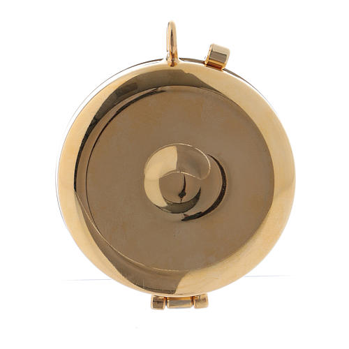 Portaviático Metal y Madera de Olivo grabado Cáliz 5,5 cm diámetro 3