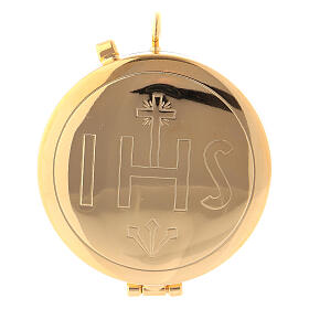 Mini Brass Pyx with IHS engraving