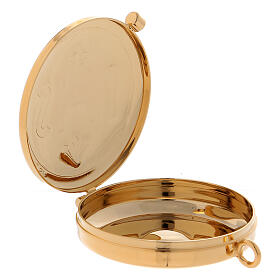 Bag with brass case IHS in black leather diam. 5.5 cm s4