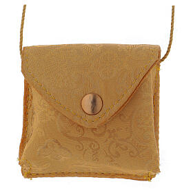 Bag with brass case IHS in yellow satin diam. 5 cm