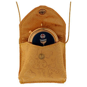 Bag with brass case IHS in yellow satin diam. 5 cm