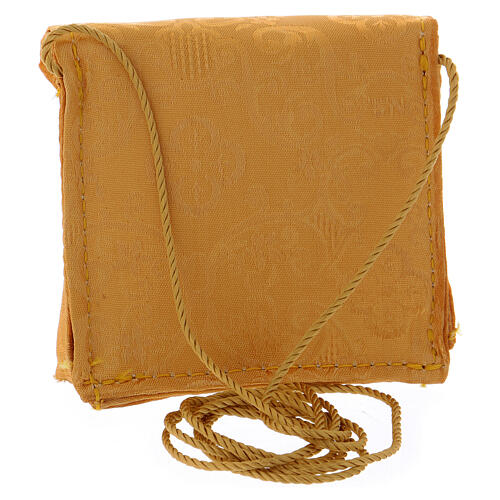 Bag with brass case IHS in yellow satin diam. 5 cm 5