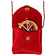 Bag for case in red satin with golden case diam. 5 cm s2