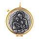 Pyx with embossed Holy Family decoration 2 in diameter s1