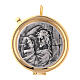 Pyx with silver embossed plate Christ with the Cross s1