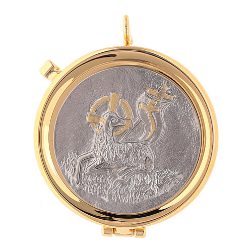 Lamb of God pyx with embossed plate 1