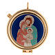 Eucharist case with Holy Family on blue background s1