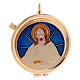 Versehpatene Messing Jesus Bild Emaillack 5cm s1