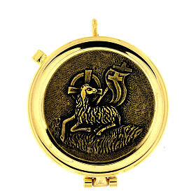 Lamb of Peace pyx antique bronze finish