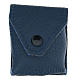 Astuccio porta teca pelle blu  s4