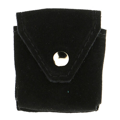 Pouch for Eucharist case in black suede 4