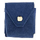 Pouch for Eucharist case in blue suede s4